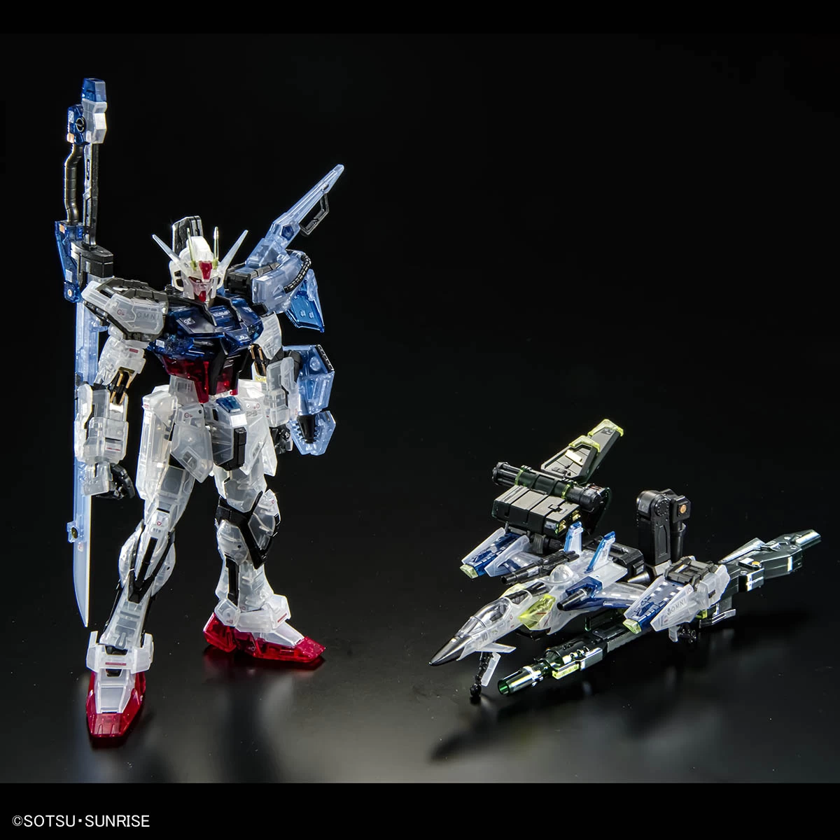 RG 1/144 AILE STRIKE GUNDAM + SKYGRASPER + SWORD / LAUNCHER CLEAR COLOR SET – Image 6